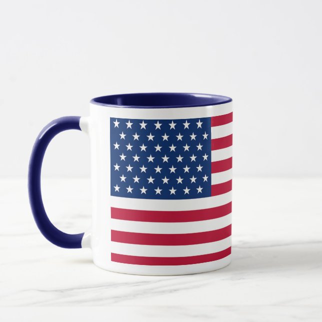 United States Flag Custom Mug - Flag of USA Mugg (Vänster)