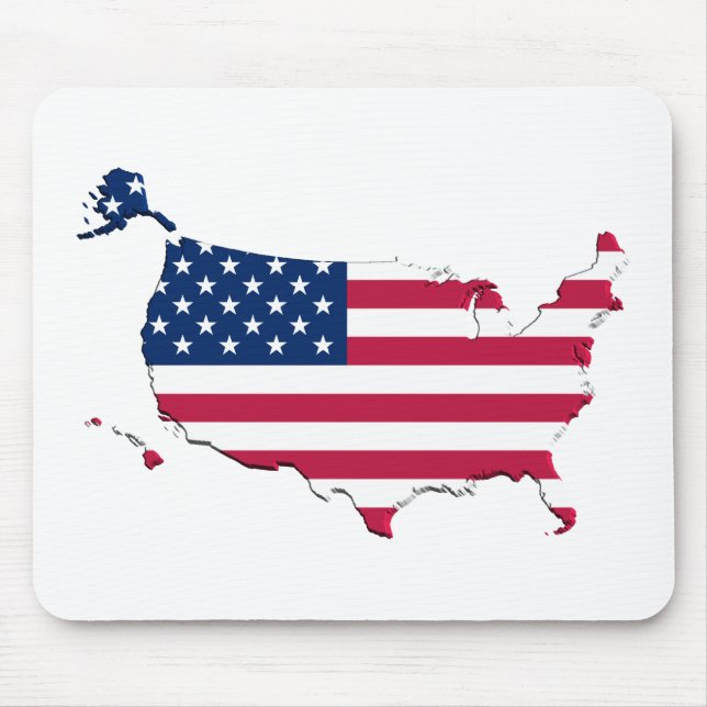 United States Flagga-Karta Musmatta (Framsidan)
