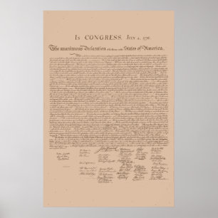 United States förklaring av självständighet Poster