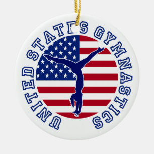 United States gymnastik Julgransprydnad Keramik