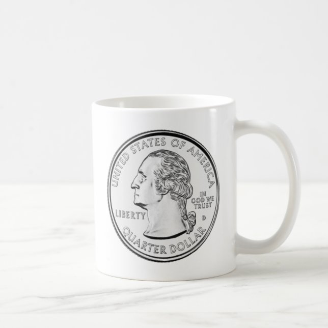 United States inkvarterar myntar Kaffemugg (Höger)