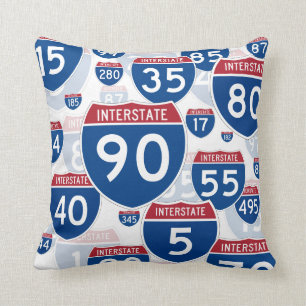 United States Interstate huvudvägtecken Kudde