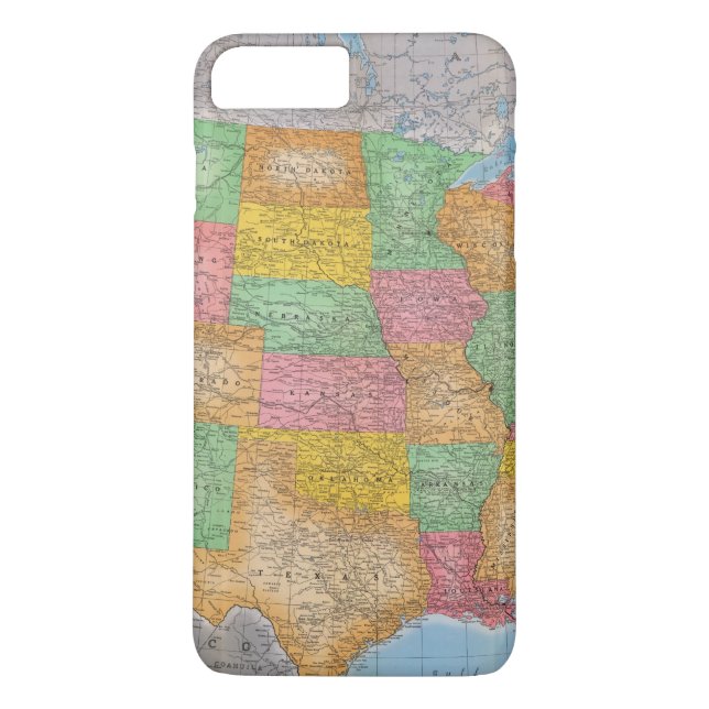 United States karta 3 Case-Mate iPhone Skal (Baksida)