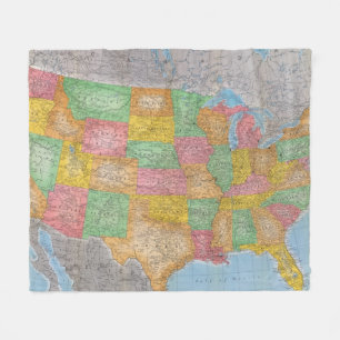 United States karta 3 Fleecefilt