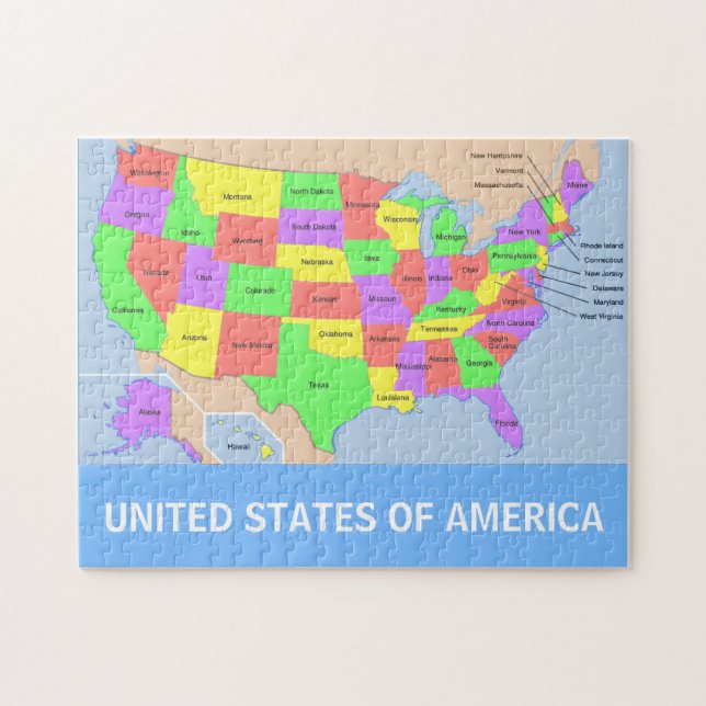 United States kartlägger fotopussel (Horisontell)