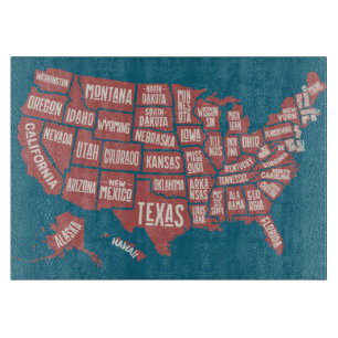 United States kartlägger typografi