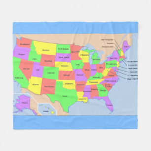 United States kartlägger ullfilten Fleecefilt