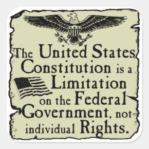 United States konstitution Fyrkantigt Klistermärke