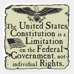 United States konstitution Fyrkantigt Klistermärke