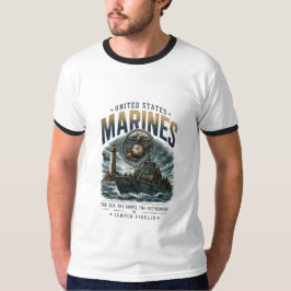 United States Marines Brödraskap vid havet Mäns T Shirt