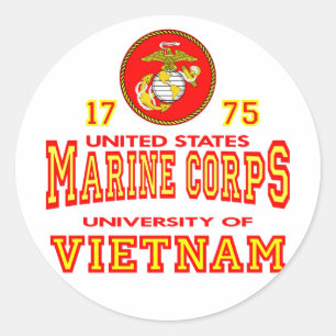 United States marinkorpraluniversiteten av Vietnam Runt Klistermärke