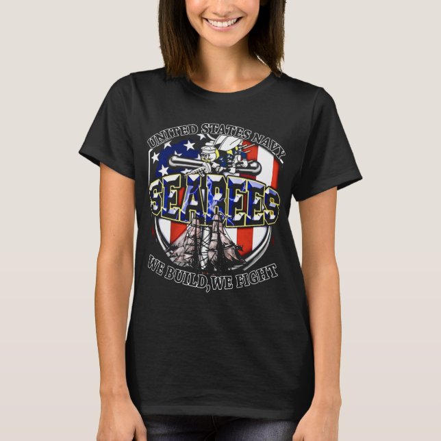 United States marinseabees som vi bygger oss, T Shirt (Framsida)