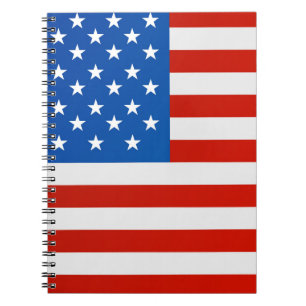 United States medborgareflagga Anteckningsbok Med Spiral