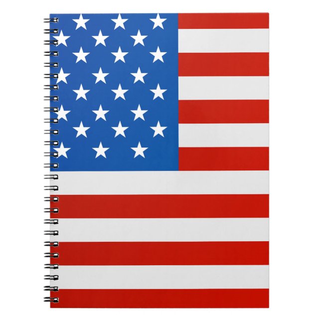 United States medborgareflagga Anteckningsbok Med Spiral (Framsidan)