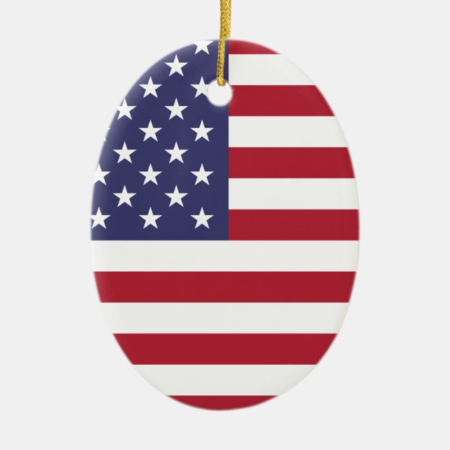 United States medborgareflagga Julgransprydnad Keramik (Framsidan)