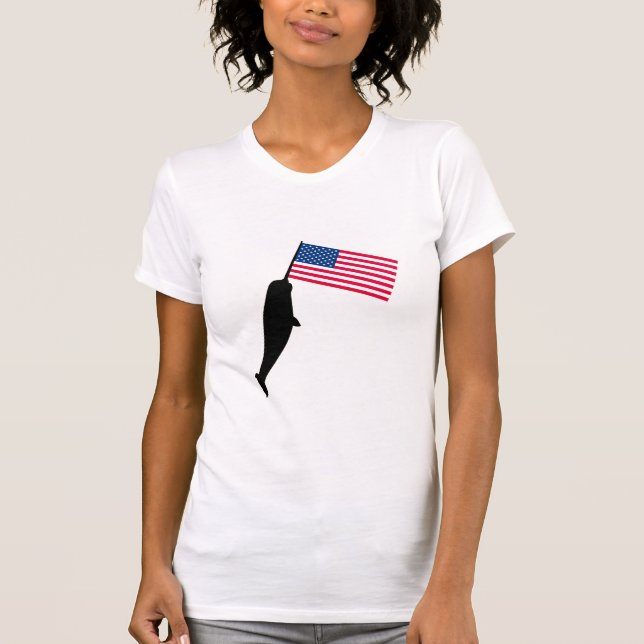 United States Narwhal Tee Shirt (Framsida)