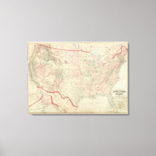 United States och territorier Canvastryck