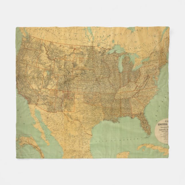 United States och territorier Fleecefilt (Framsidan (Horisontell))