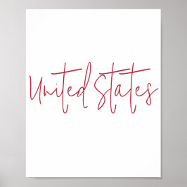 United States of America Souvenir Gift Poster