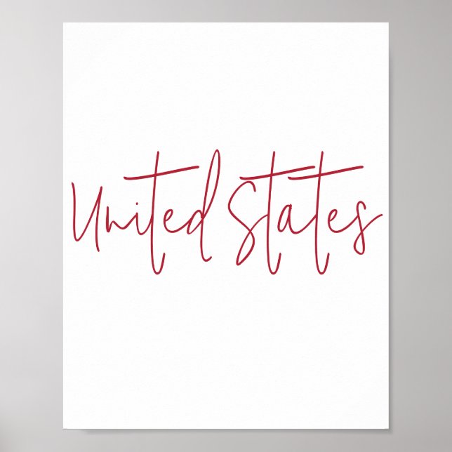 United States of America Souvenir Gift Poster (Framsidan)