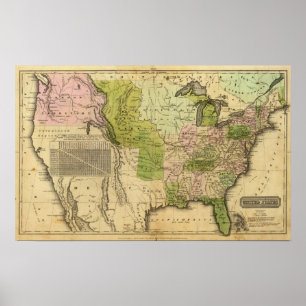 United States Olney karta Poster
