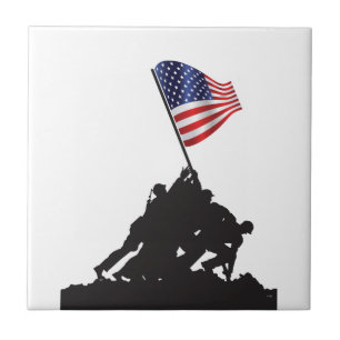 United States, patriot, flagga och militär Kakelplatta