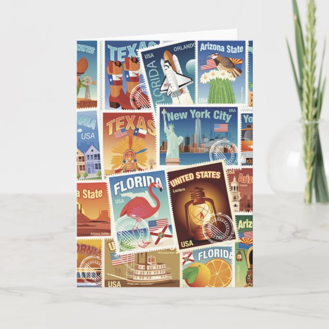 United States portofrimärken Kort (Framsida)