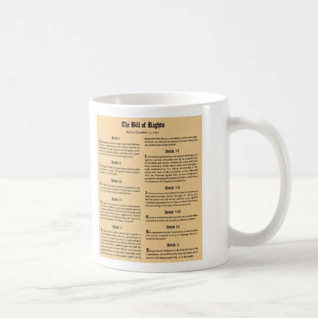 United States räkning av rättigheter Kaffemugg (Höger)