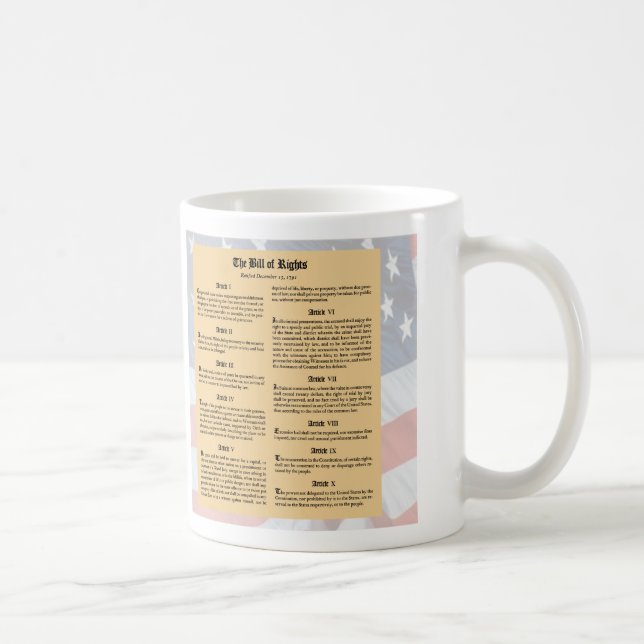 United States räkning av rättigheter Kaffemugg (Höger)