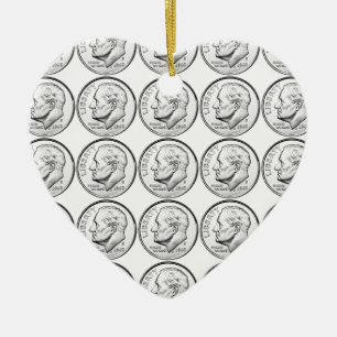 United States Roosevelt Dime Julgransprydnad Keramik