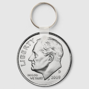 United States Roosevelt Dime Nyckelring