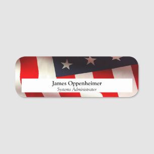 United States sjunker closeupen Namnbricka