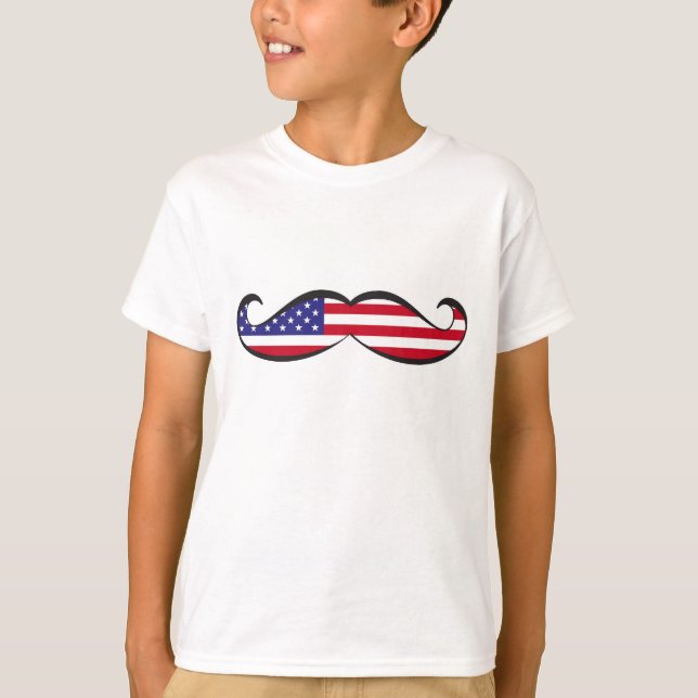 United States sjunker mustasch T-shirt (Framsida)