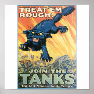 United States tankar kår. circa 1918 Poster