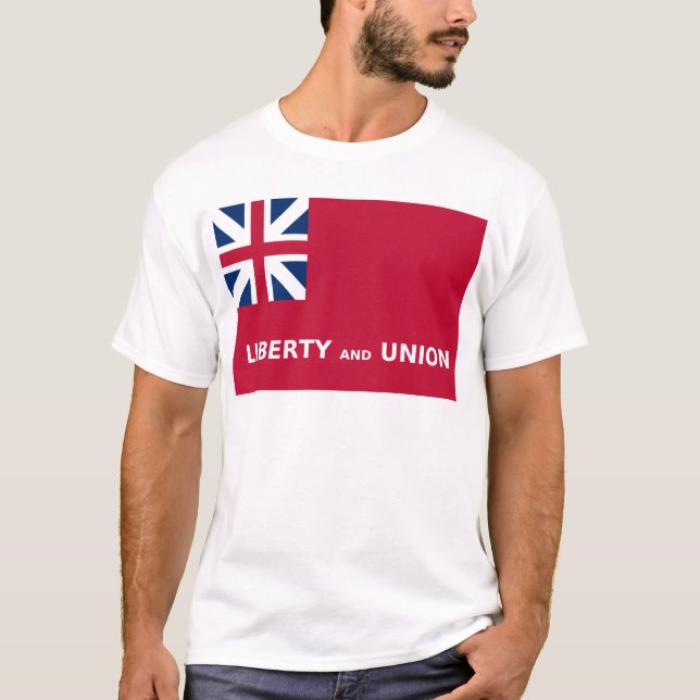 United States Taunton flaggafrihet och union 1774 T-shirt (Framsida)