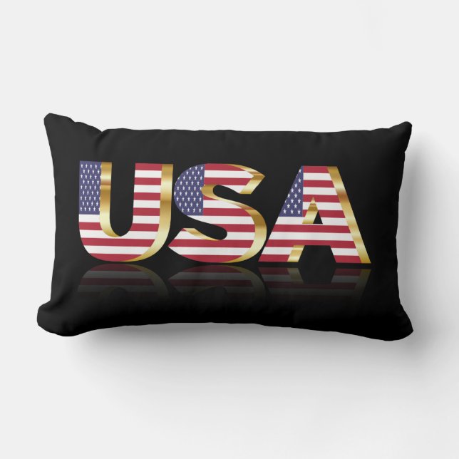 United States textflagga Lumbarkudde (Framsida)
