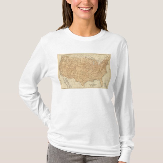 United States topografiska särdrag T-shirt (Framsida)