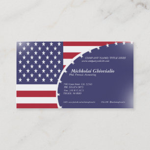 United States USA flaggavisitkort Visitkort