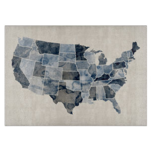 United States vattenfärgkarta