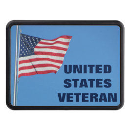 United States veteran med amerikanska flaggan Dragkroksskydd