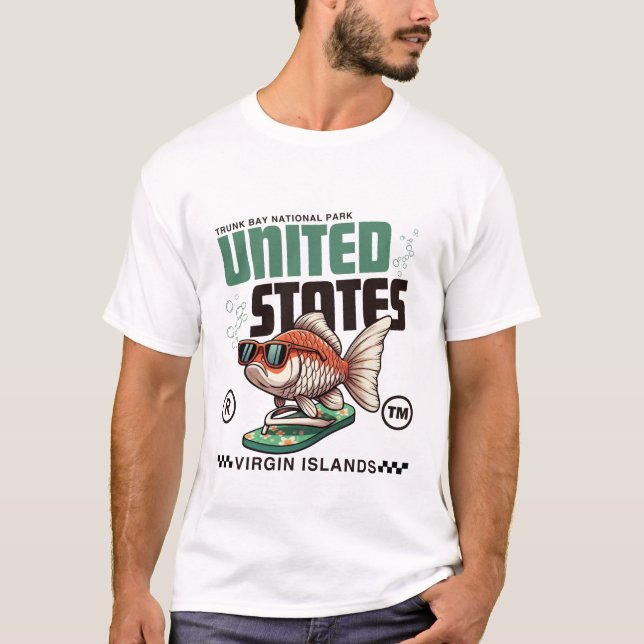 United States Virgin Islands: Bay park T Shirt (Framsida)