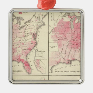 United States vitalitetkartor Julgransprydnad Metall