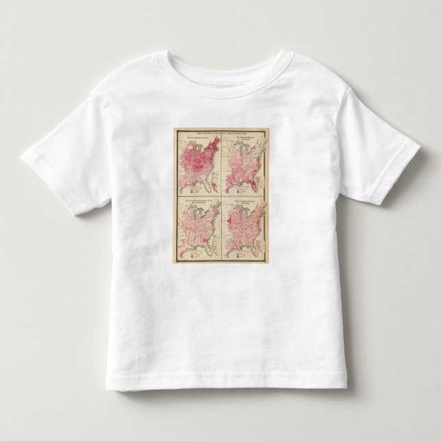 United States vitalitetkartor Tee (Framsida)