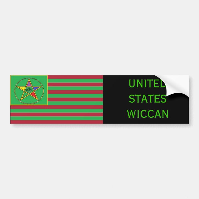 United States Wiccan flaggabildekal Bildekal (Framsidan)