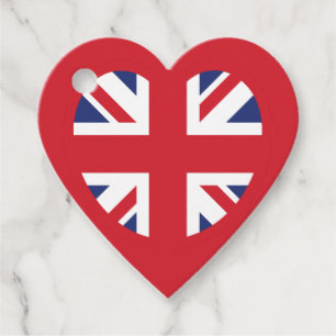 United Union Jack Flagga Heart Gåvor Etiketter