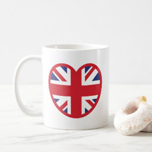 United Union Jack Flagga Heart Kaffemugg