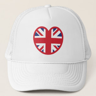 United Union Jack Flagga Heart Keps