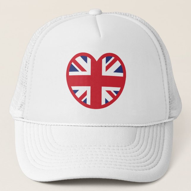 United Union Jack Flagga Heart Keps (Framsida)