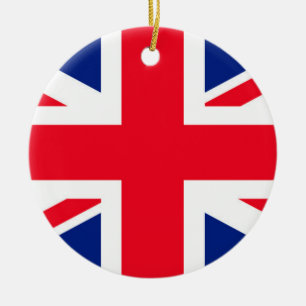 United Union Jack Flagga Julgransprydnad Keramik