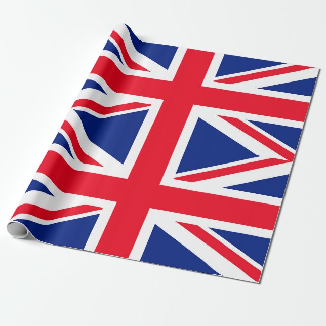 United Union Jack Flagga Presentpapper (Utrullad)
